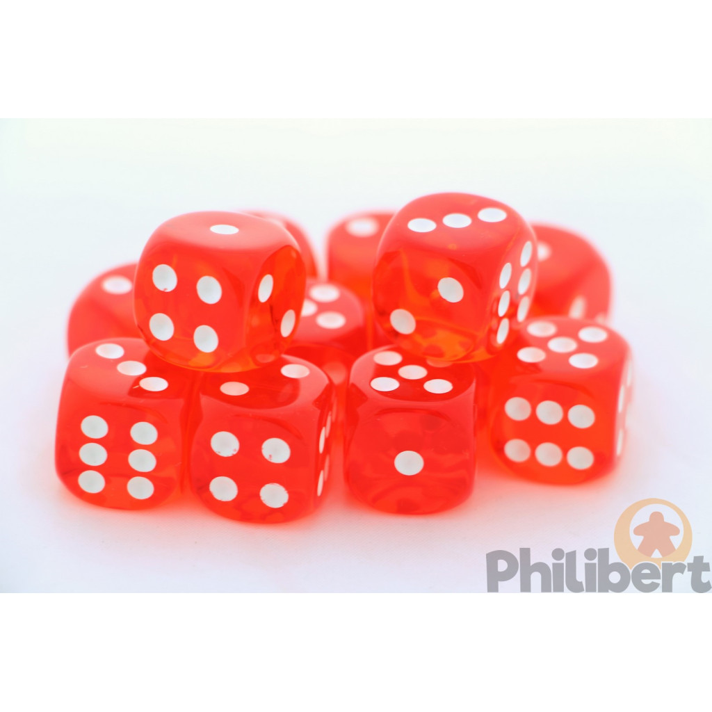 Set de 12 Dés 6 Faces Chessex : Translucent