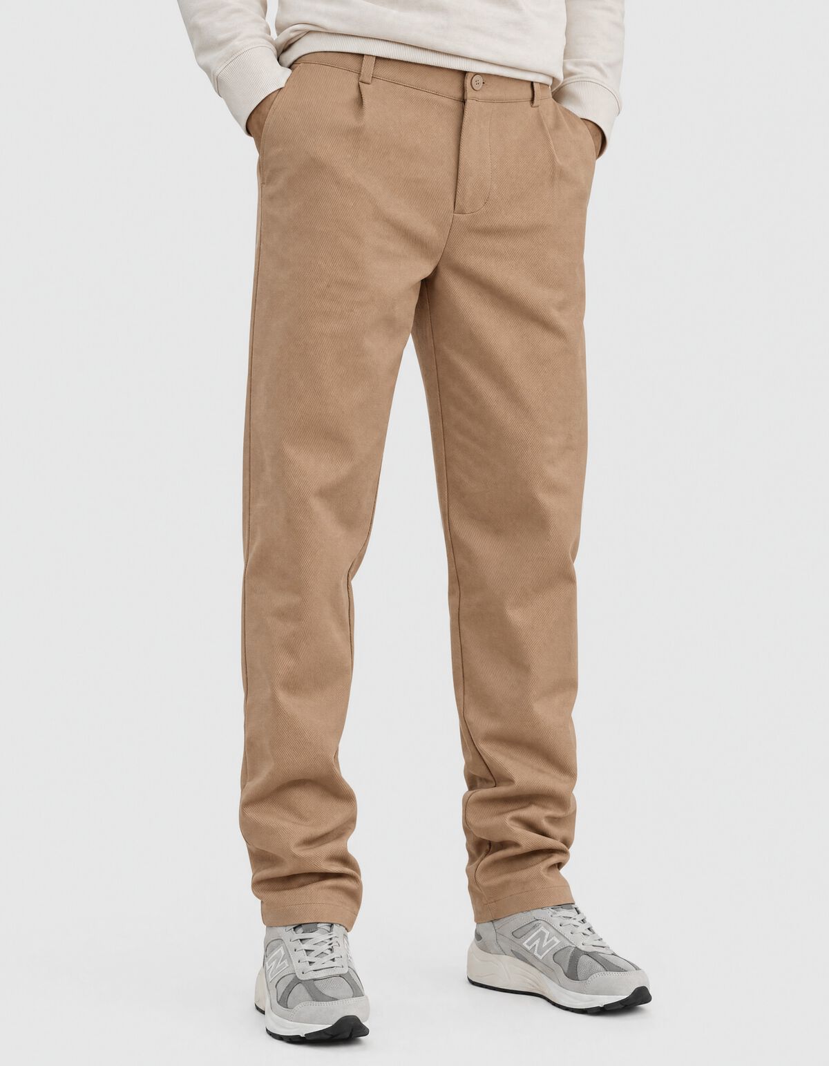 Keper Structuur Broek Lichtbruin