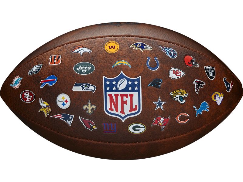 Wilson Football NFL Throwback 32 Team Logo Football
