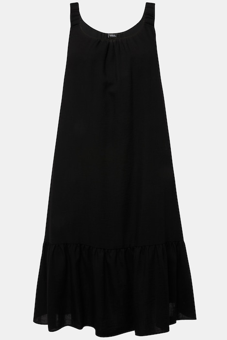 Midikleid, Elastikträger, Rundhals, ärmellos, Taschen