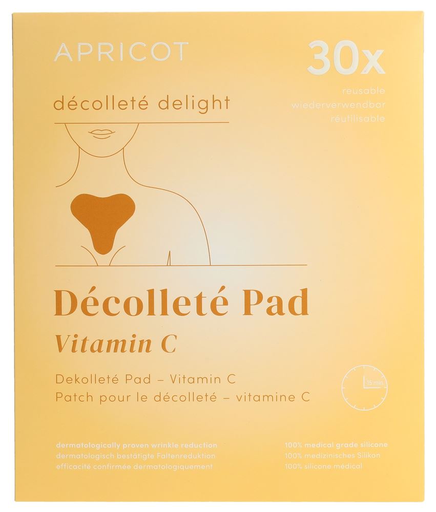 Apricot Dekolleté Pad<br>1 Stück, wiederverwendbar Vitamin C décolleté delight