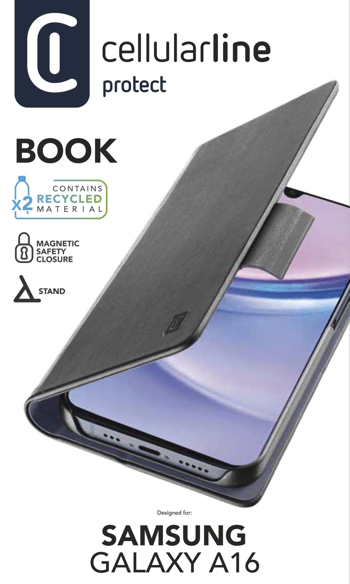 Cellularline Handyhülle »Book Case« Backcover, Schutzhülle, Handyschutzhülle, Case, Schutzcase, stossfest