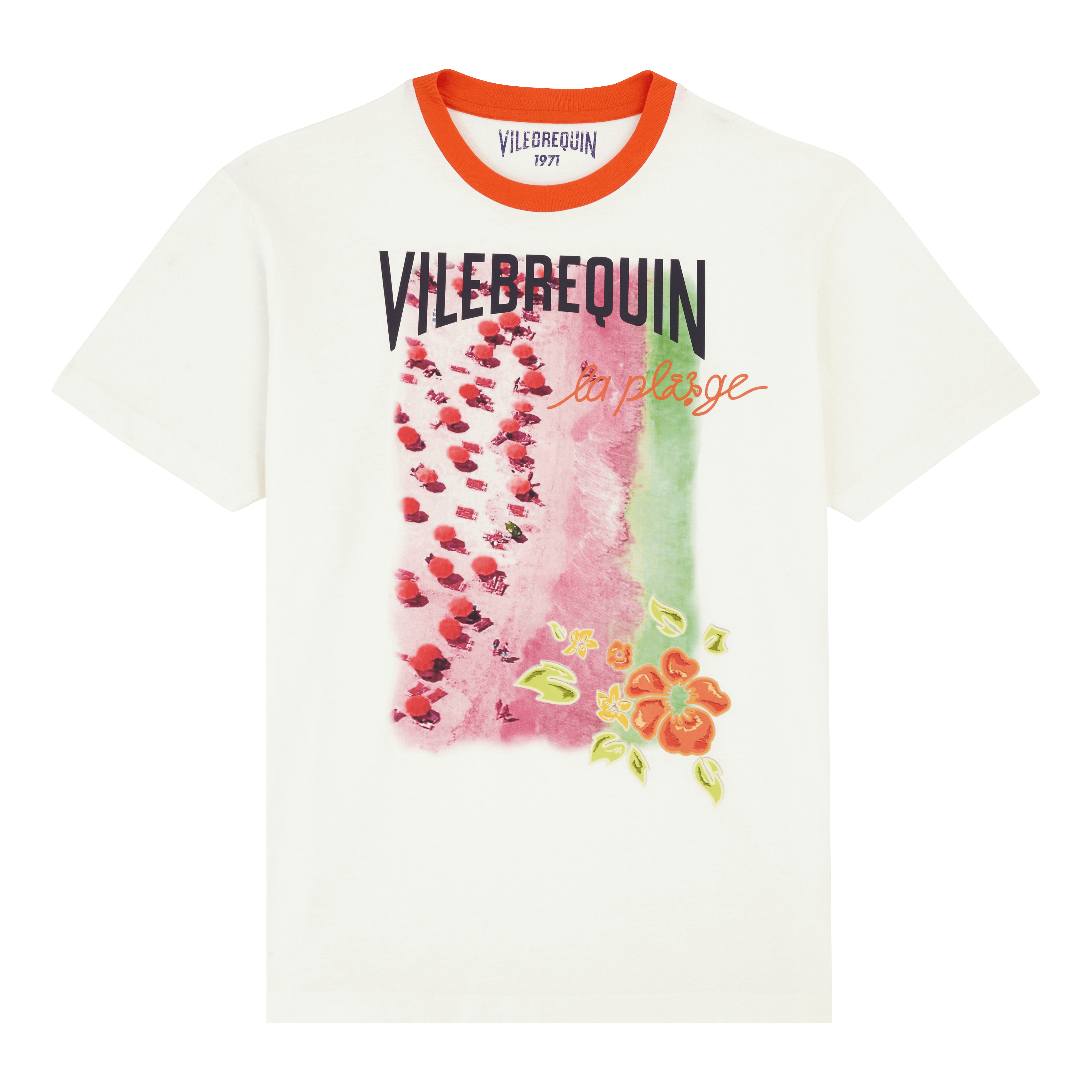 T-Shirt en Coton Homme Vilebrequin La Plage from the Sky