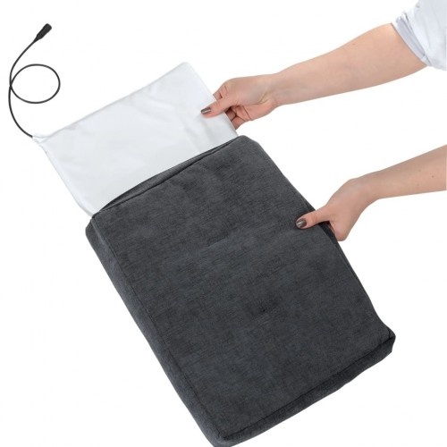 Cama aquecida para animais de estimação, cinza