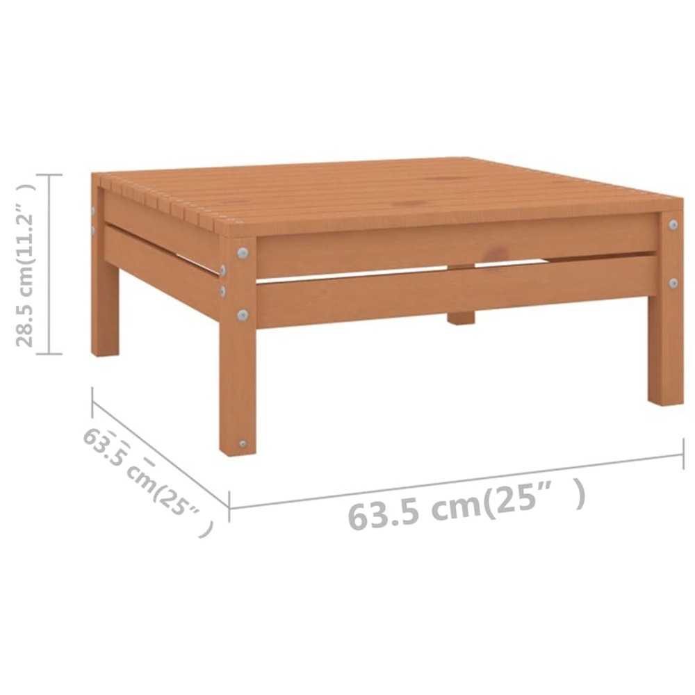 Salon de jardin meuble d'extérieur ensemble de mobilier 10 pièces bois de pin massif marron miel