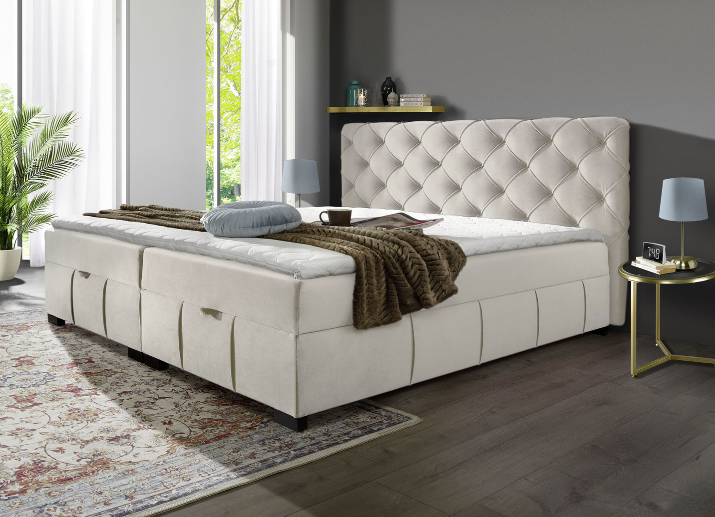 Boxspringbett mit Kaltschaumtopper