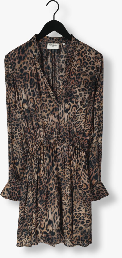 EST\\'SEVEN bruine est'seven mini jurk est&rsquo;journee dress bambu