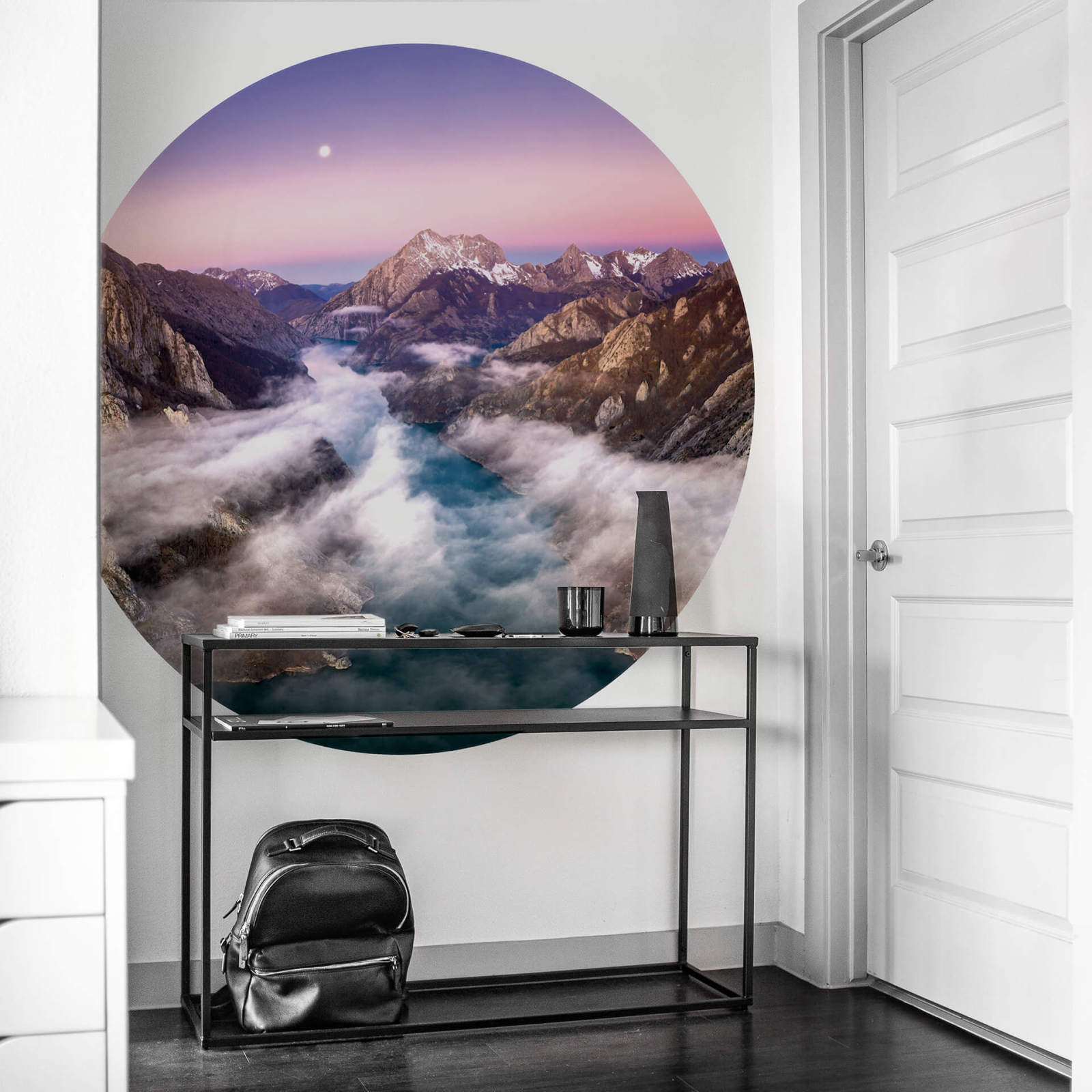 Fototapete DESIGNWALLS 2.0 - braun-blau - Berge - 1,4 Meter