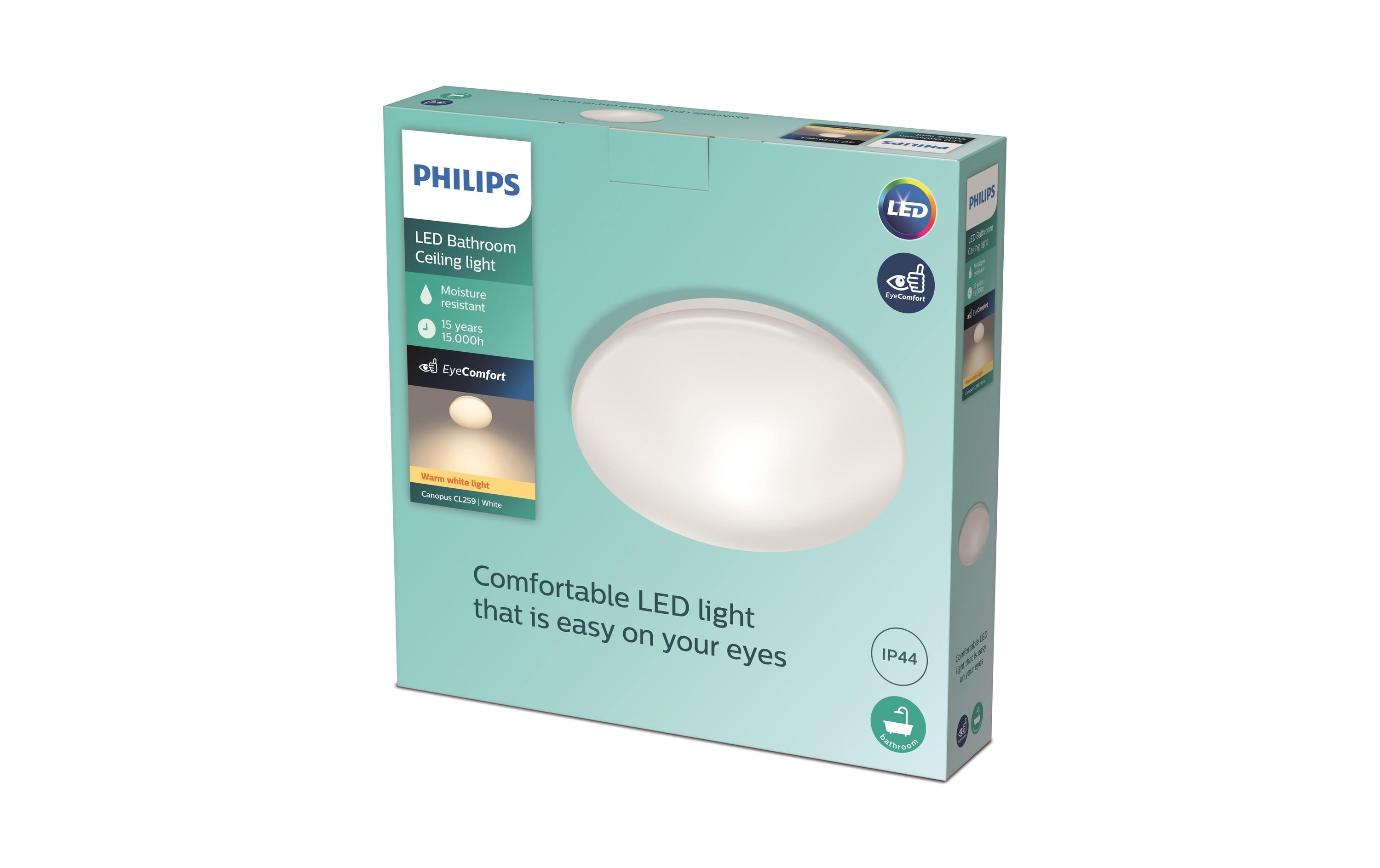 Deckenleuchte Canopus, 17W, 2700K, WeissLED-Leuchte für eine sanfte Lichtverteilung