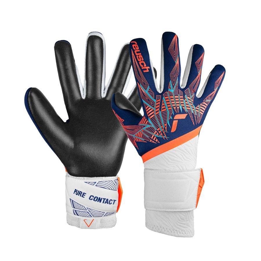 Reusch Gants de Gardien Pure Contact Gold - Bleu/Blanc/Orange/Noir