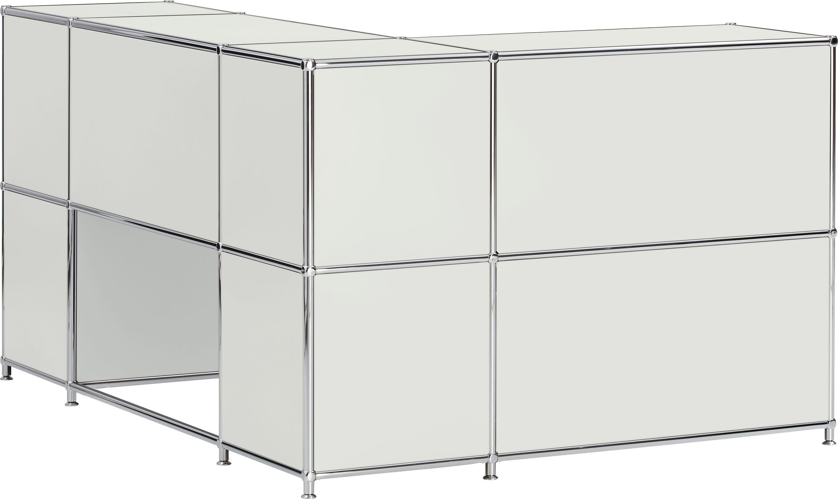 FLEXCUBE Eckschreibtisch - Hellgrau / B: 152.0 cm x T: 115.0 cm x H: 80.0 cm