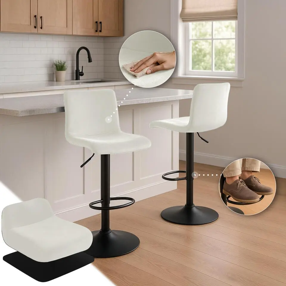 CLP Barkruk Hover Fluweel - creme
