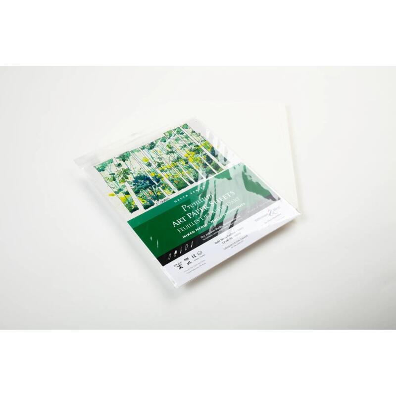 Sachet 12 feuil Delta 270g -20,3x25,4cm - Ivoire