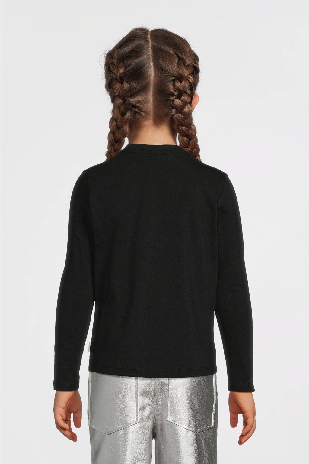 Moodstreet longsleeve Longsleeve Linn met printopdruk zwart