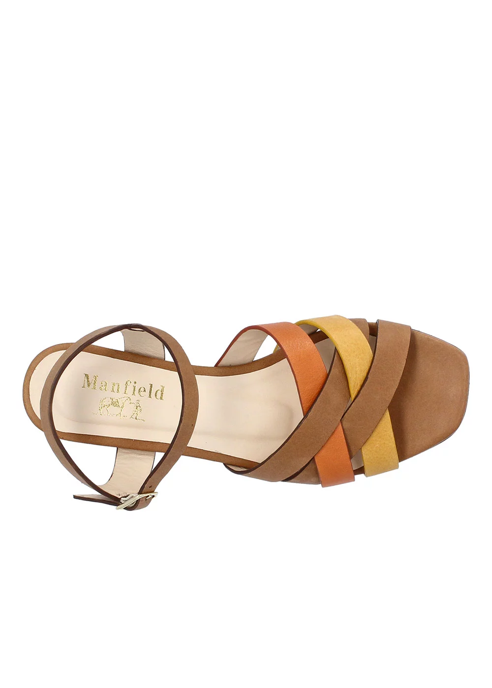 SANDALE ESHER CUIR TRICOLORE