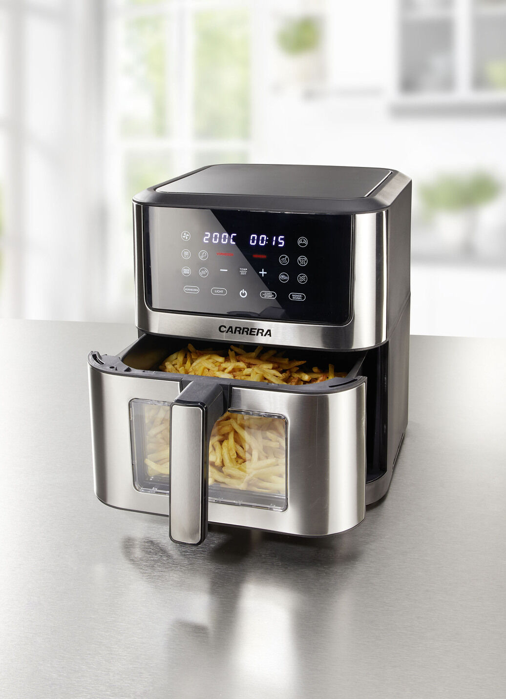 Digitale Heissluftfritteuse mit LED-Touch-Display