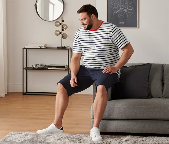 Chino-Shorts, navy