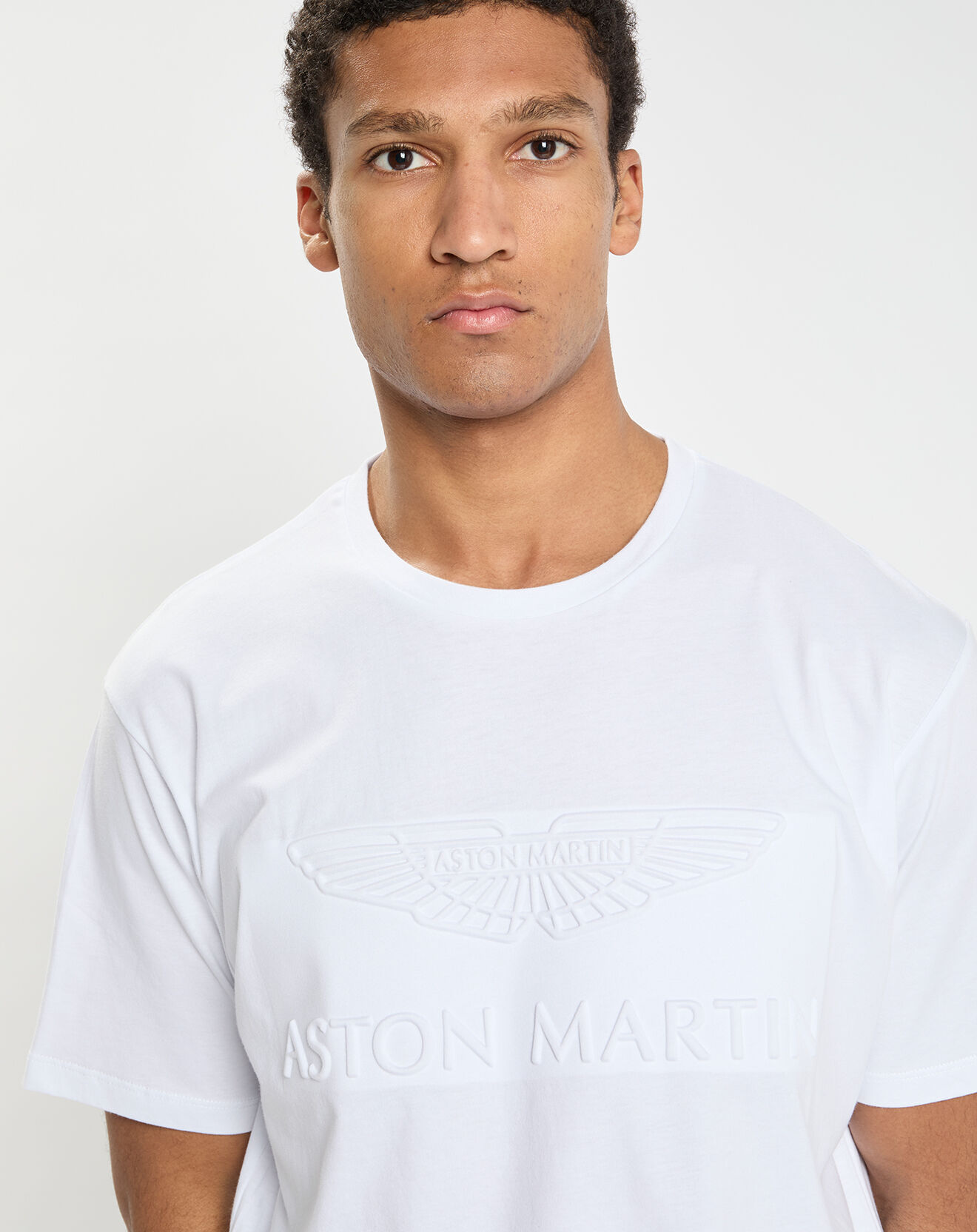 Hackett London T-Shirt Regular Fit Aston Martin Racing embossé blanc