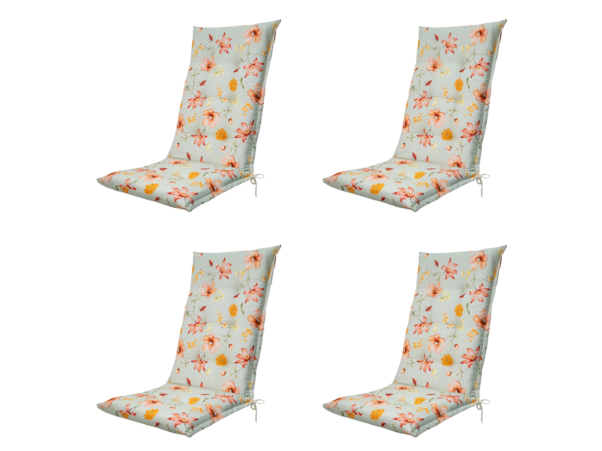 Madison Florina orange Tuinstoelkussen - Set van 4
