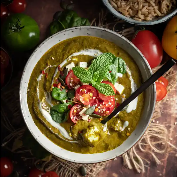 Bio Palak Tofu Eintopf