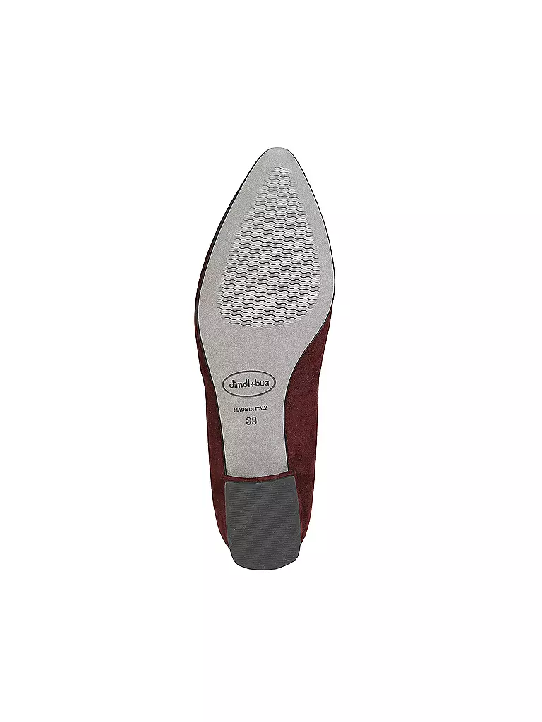 DIRNDL & BUA Trachtenschuhe - Ballerina rot