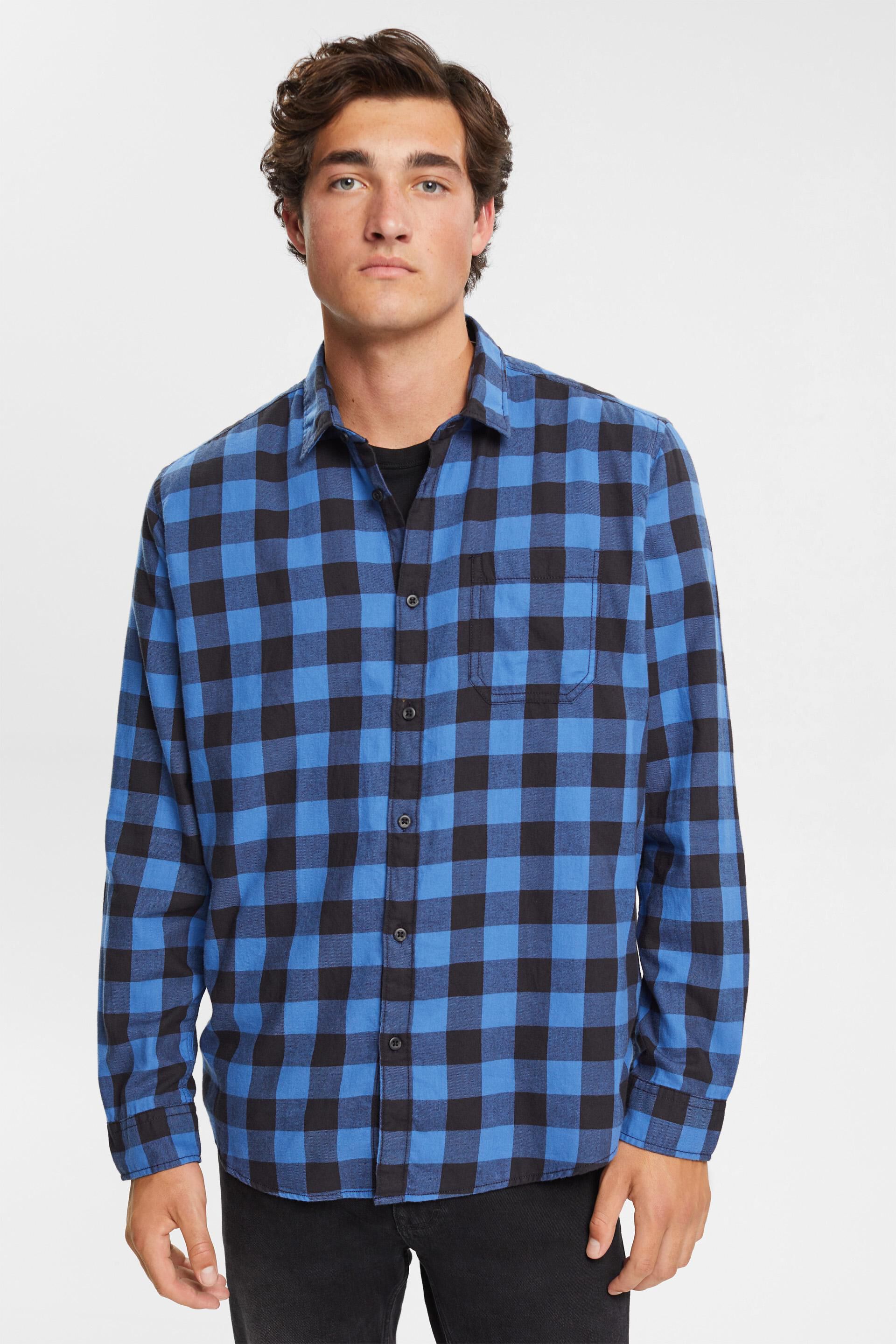 Chemise en flanelle de coton durable à carreaux vichy