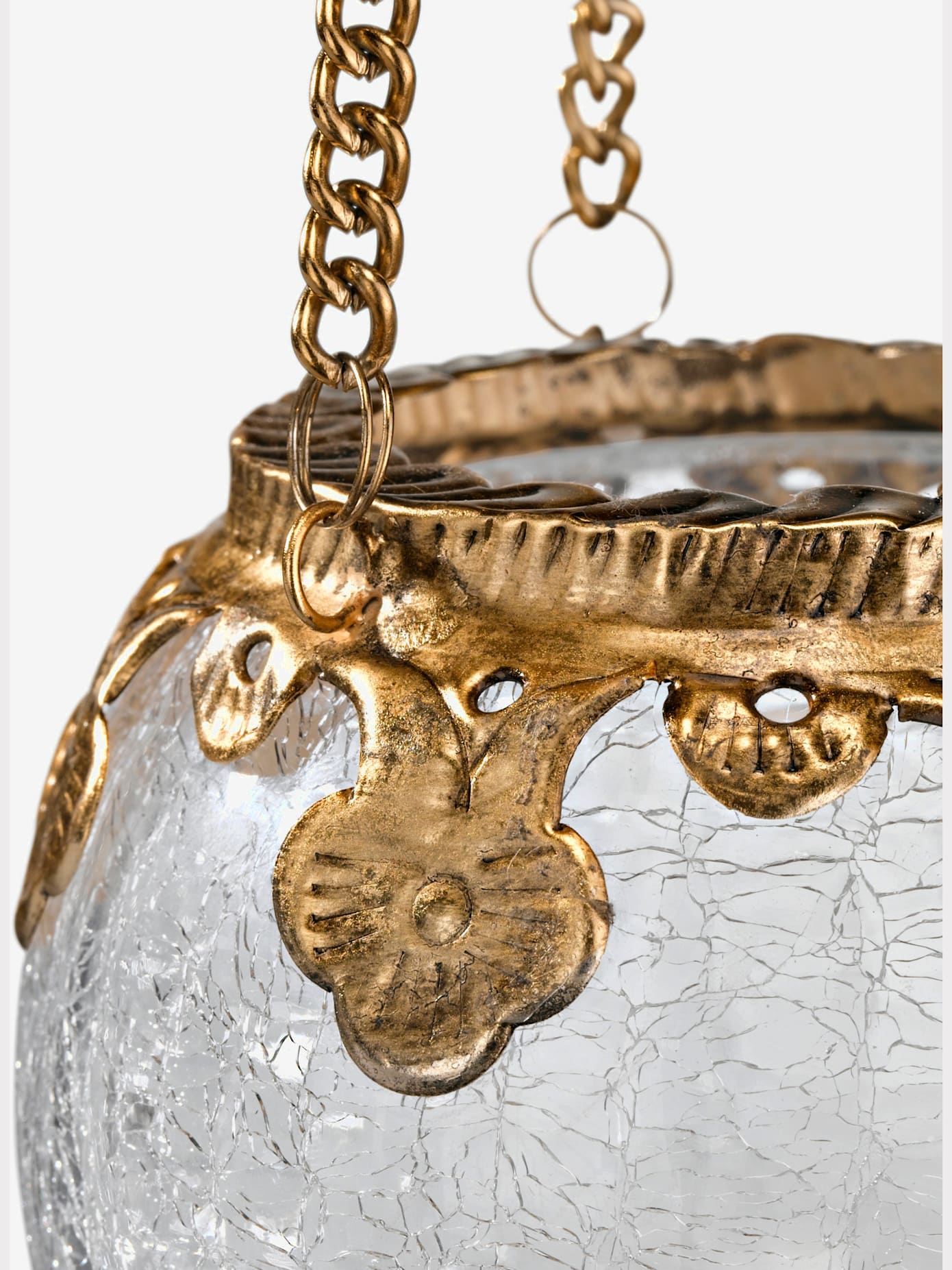 Panier suspendu pendentif en verre
