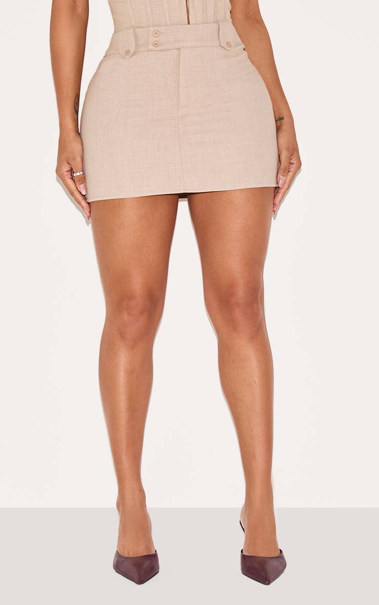 Gris Pierre Mini-jupe Micro Tissée Shape Coordonnée