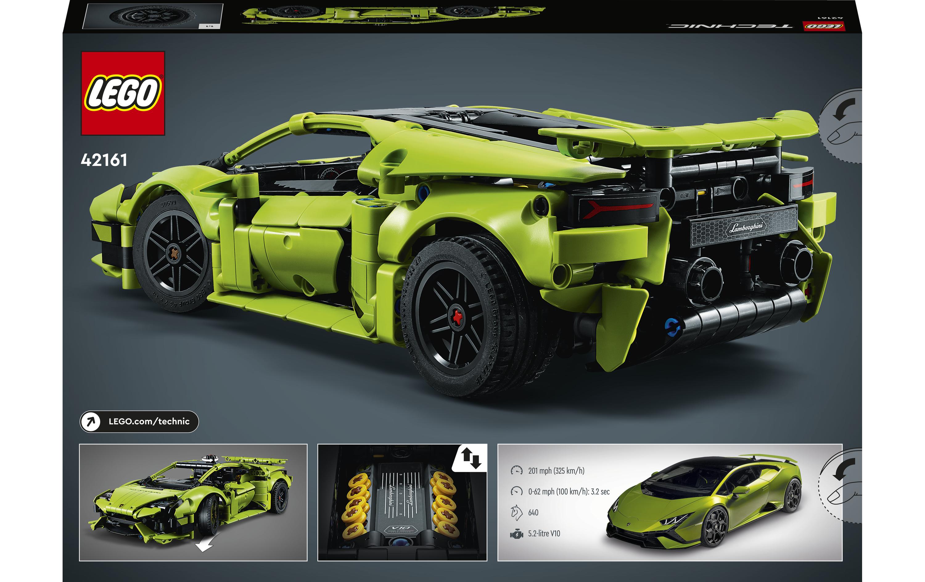Technic Lamborghini Huracán Tecnica 42161Eine detailgetreue Nachbildung des echten Flitzers