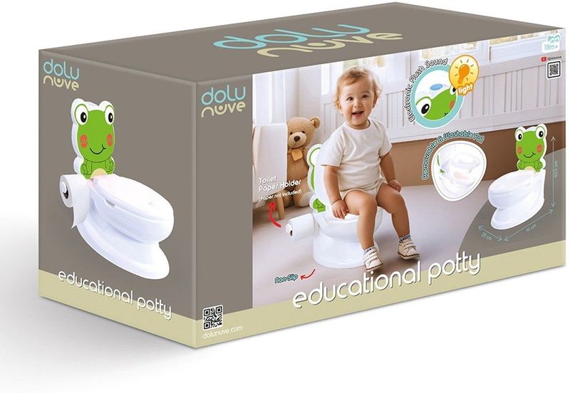 Dolu - Kikker - Educatief Potje - Wit Groen - Zindelijkheidstraining