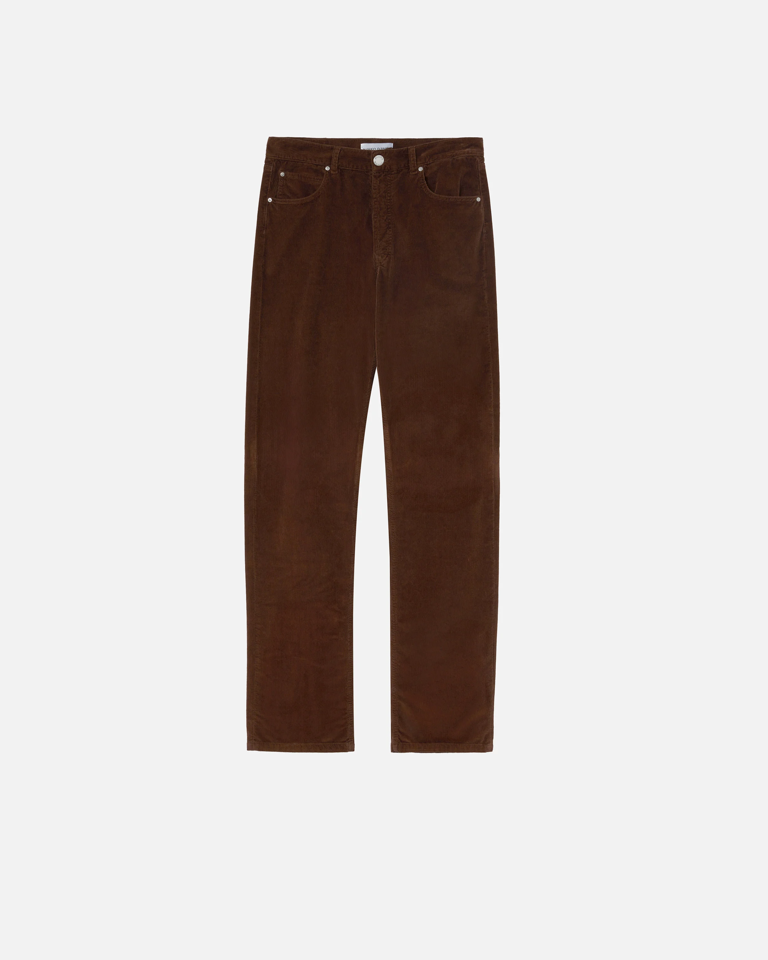 Pantalon loose côtelé | Marron