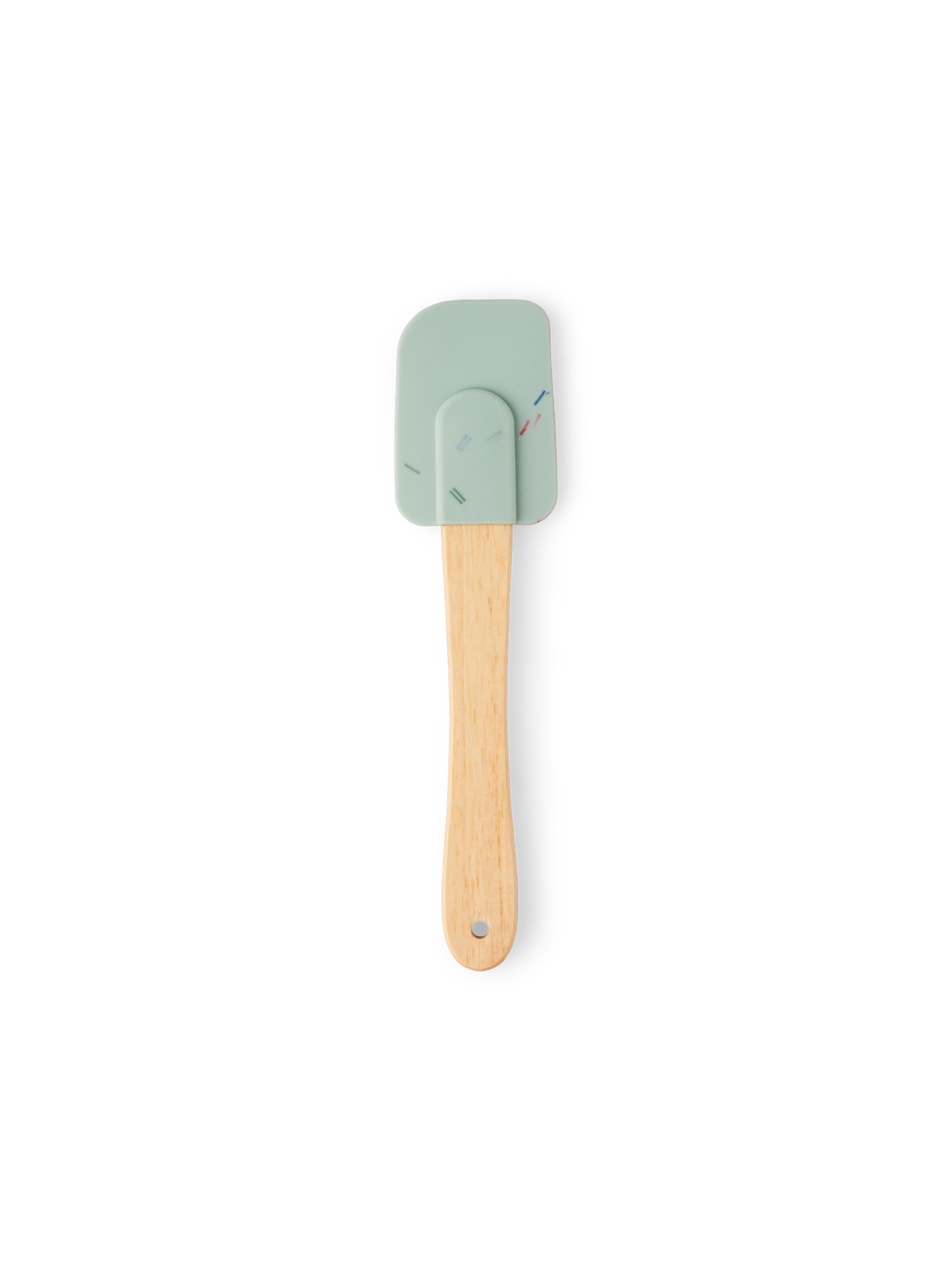 Mini spatel | Silikone/gummitræ. 4,7 x 19,2 cm. | Dusty Green