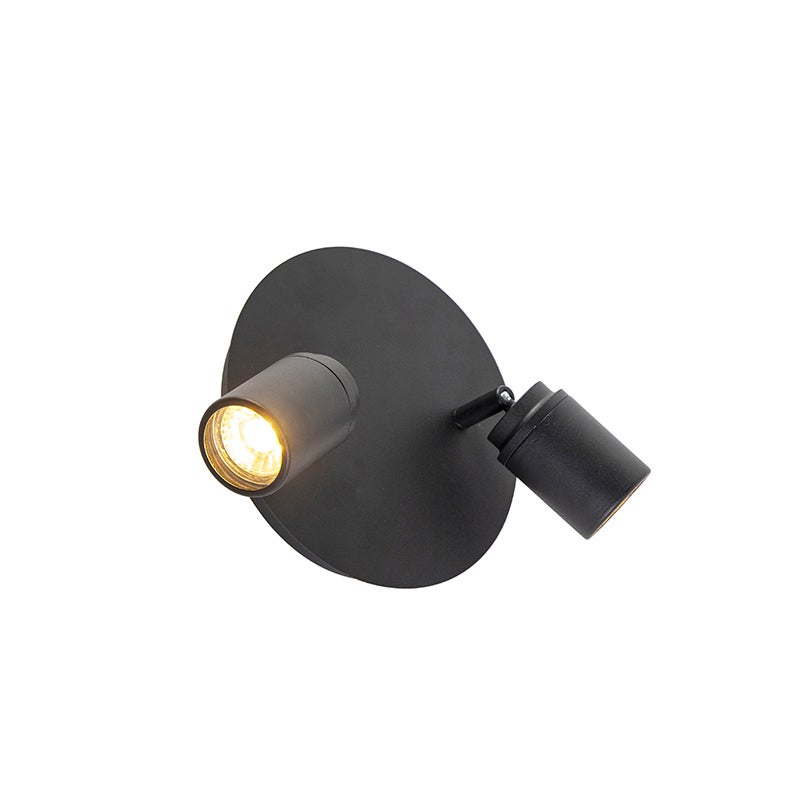 Moderne badkamerspot zwart 2-lamps IP44 - Ducha