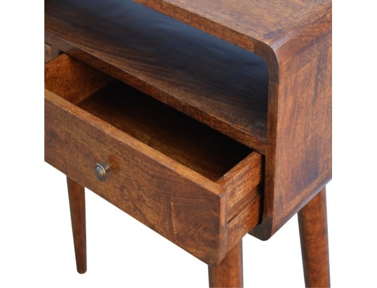 ARTISAN FURNITURE - Table console courbée en châtaignier