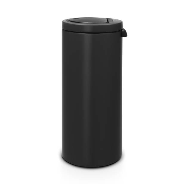 Brabantia Touch Bin Flat Top afvalemmer 30 liter met kunststof binnenemmer - Matt Black