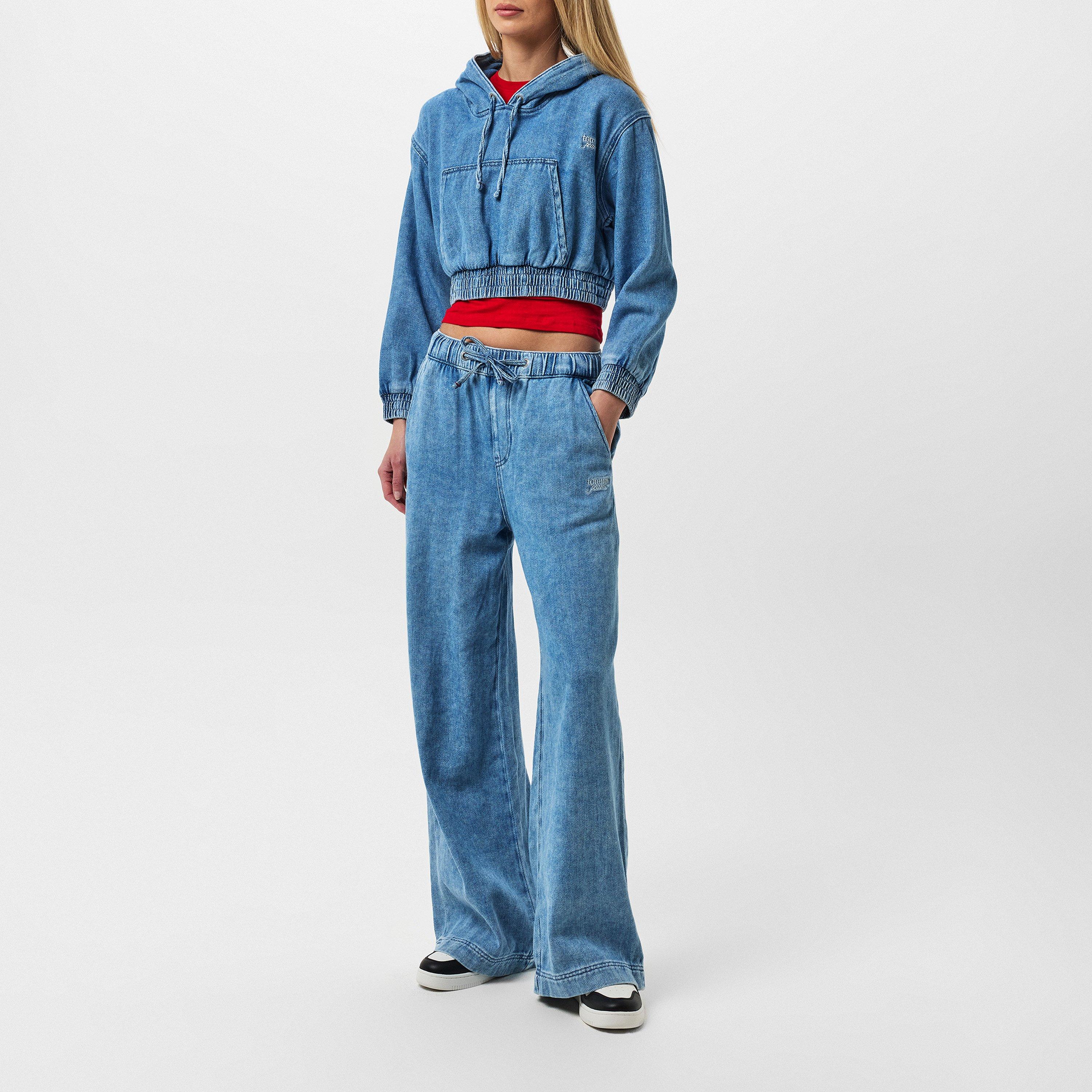 Tommy Jeans Denim Cropped Hoodie