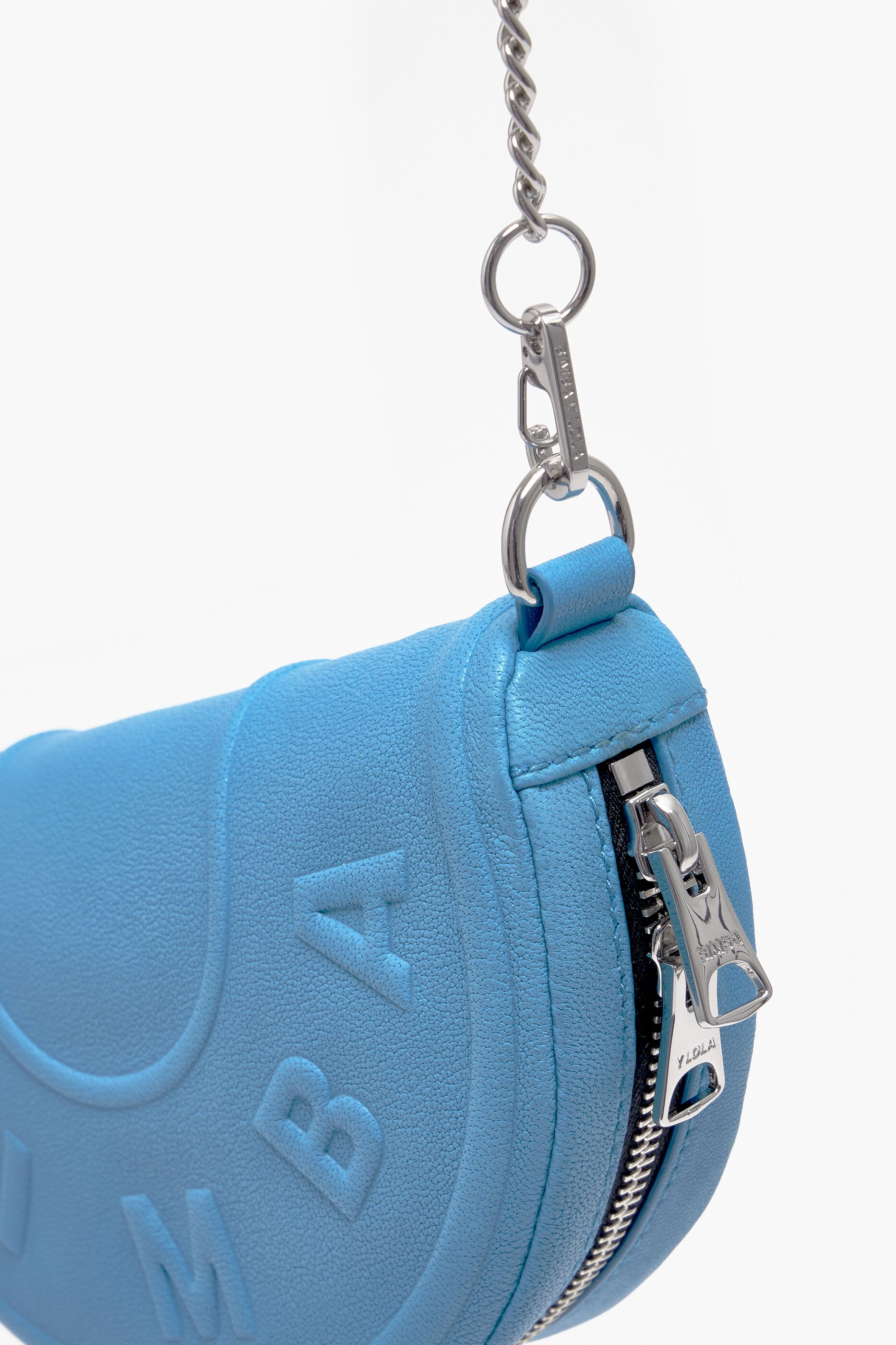 Bolsa de ombro XS Chimo em couro azul