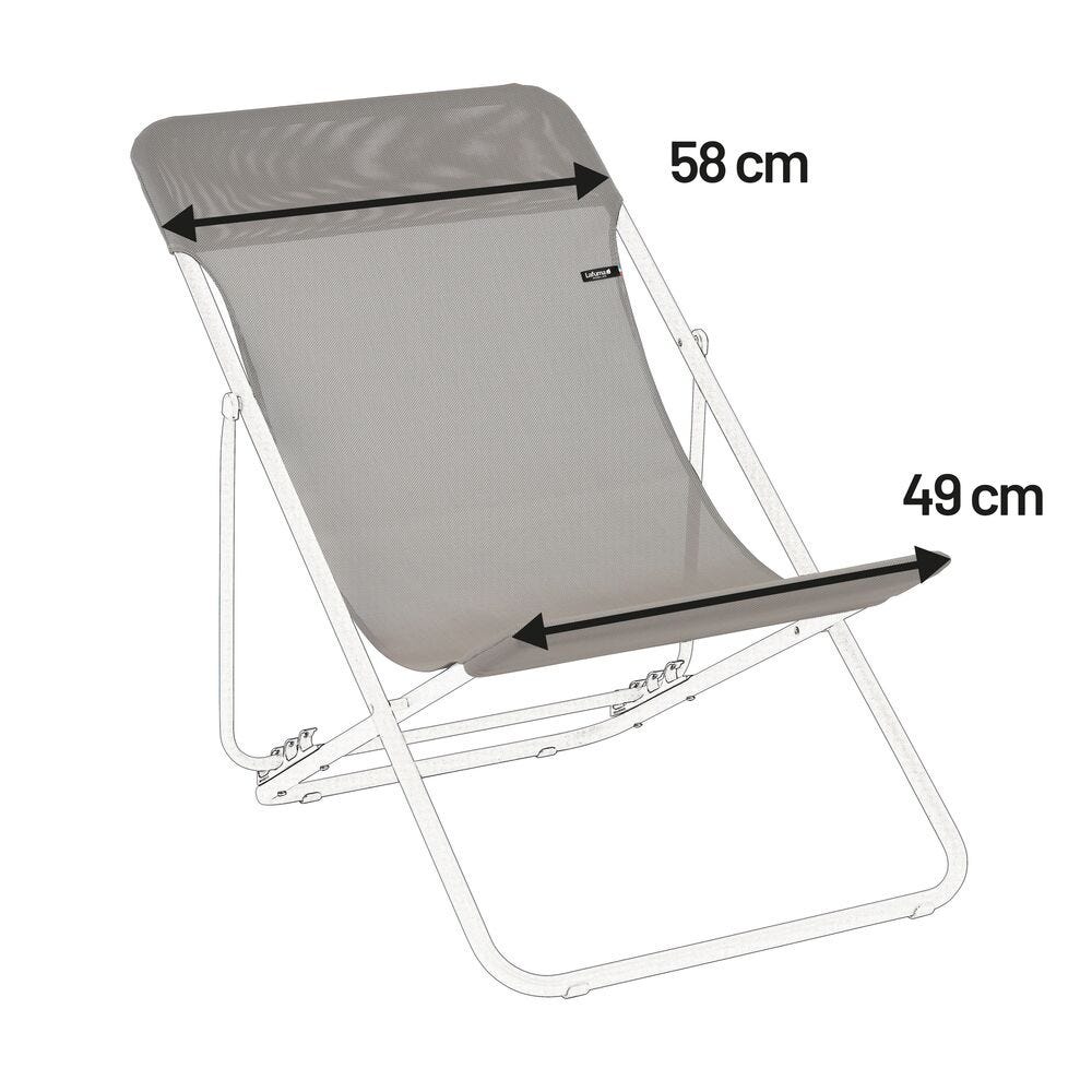 Ersatzbezug - 58 cm Maxi Transat Batyline® Iso Braun Terre