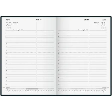 rido/idé Tageskalender Buchkalender Chefplaner schwarz 2023