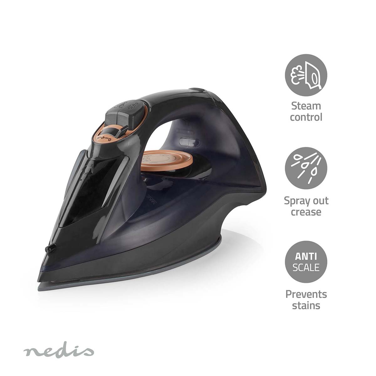 Nedis IRON1000 Stoomstrijkijzer - Paars