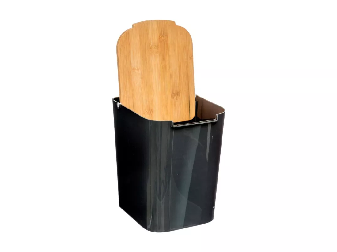 Poubelle à Couvercle Bambou 