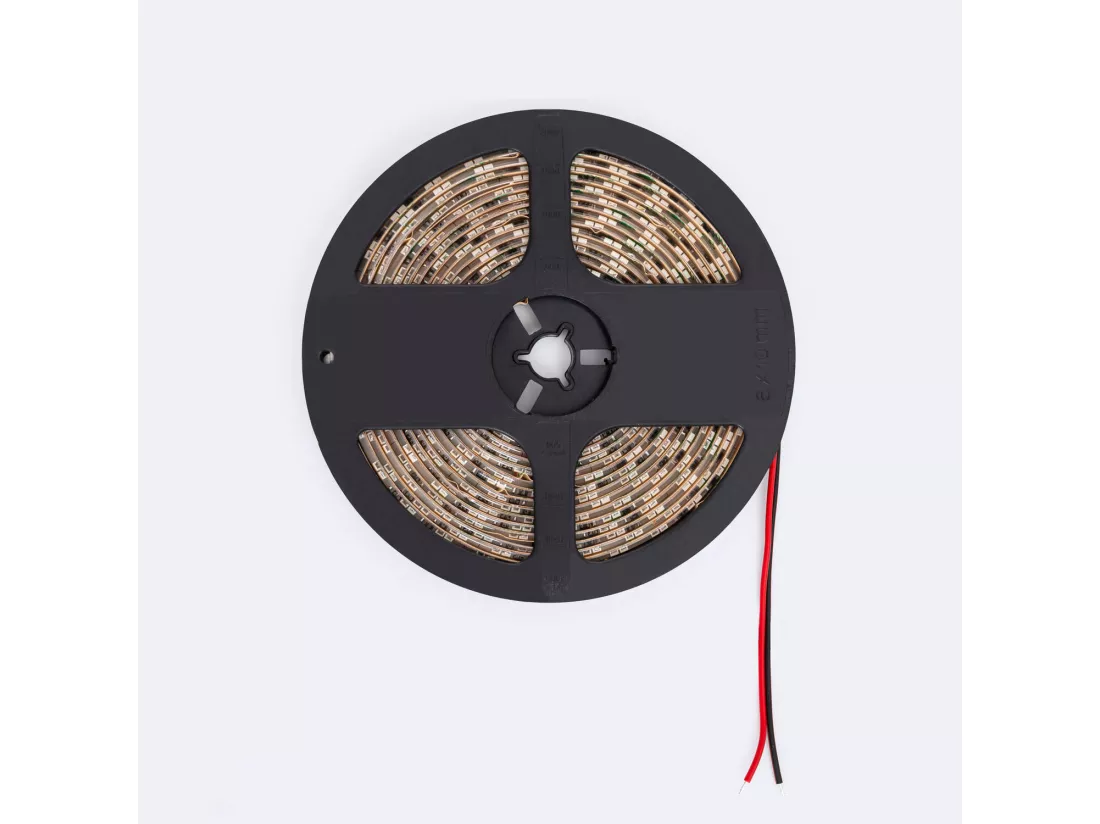 Ruban LED 24V DC Dimmable SMD2835 140 LED/m 5m IP65 Largeur 10mm Coupe tous les 100cm Dim to Warm Seleccionable (Super Cálido - Cálido)