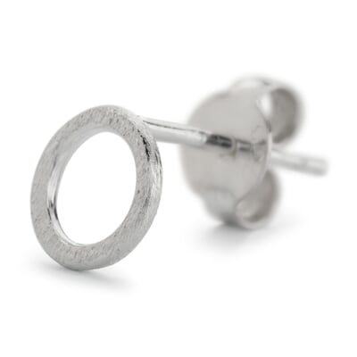 Ohrstecker Satin-Circle, Silber