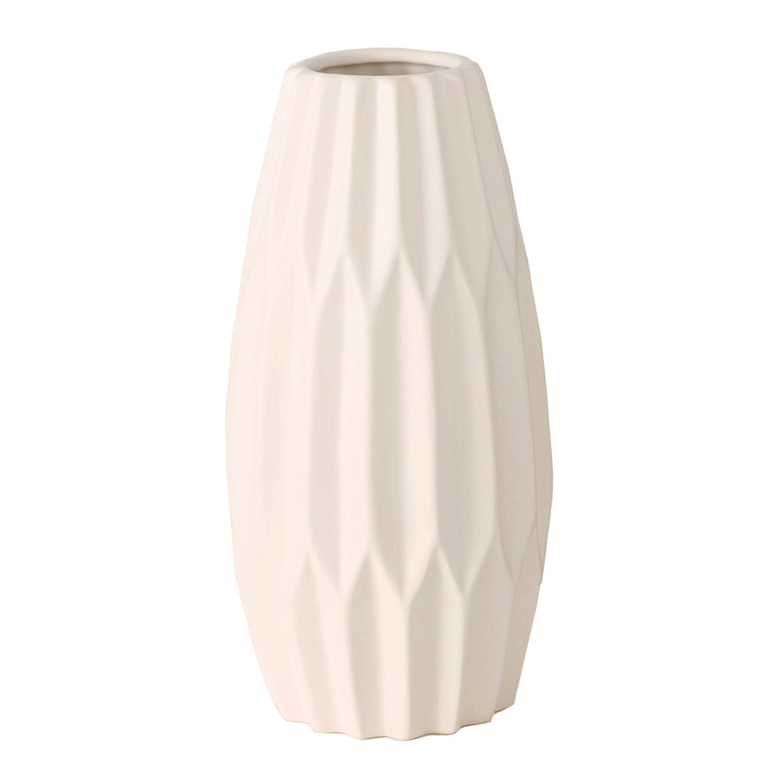 Vase - weiß - Steingut - 26 cm hoch