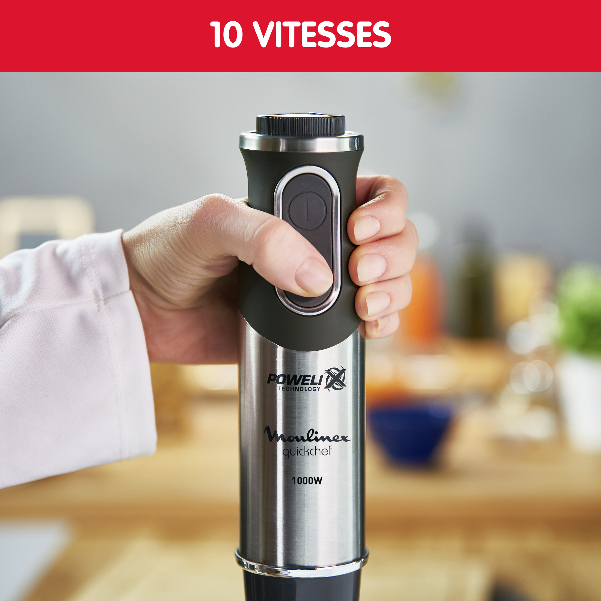 QUICKCHEF 4 EN 1 NOIR /INOX 1000W + 3 ACCESSOIRES