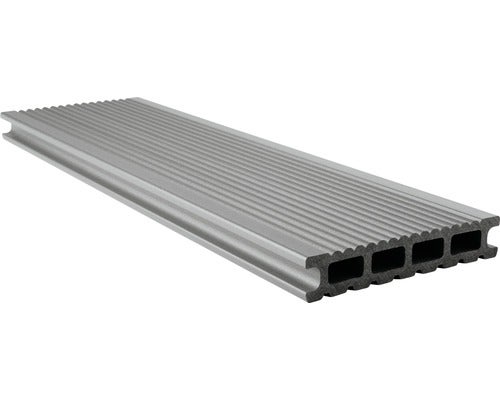 WPC terrasplank Konsta zilvergrijs glad 4000x145x26 mm