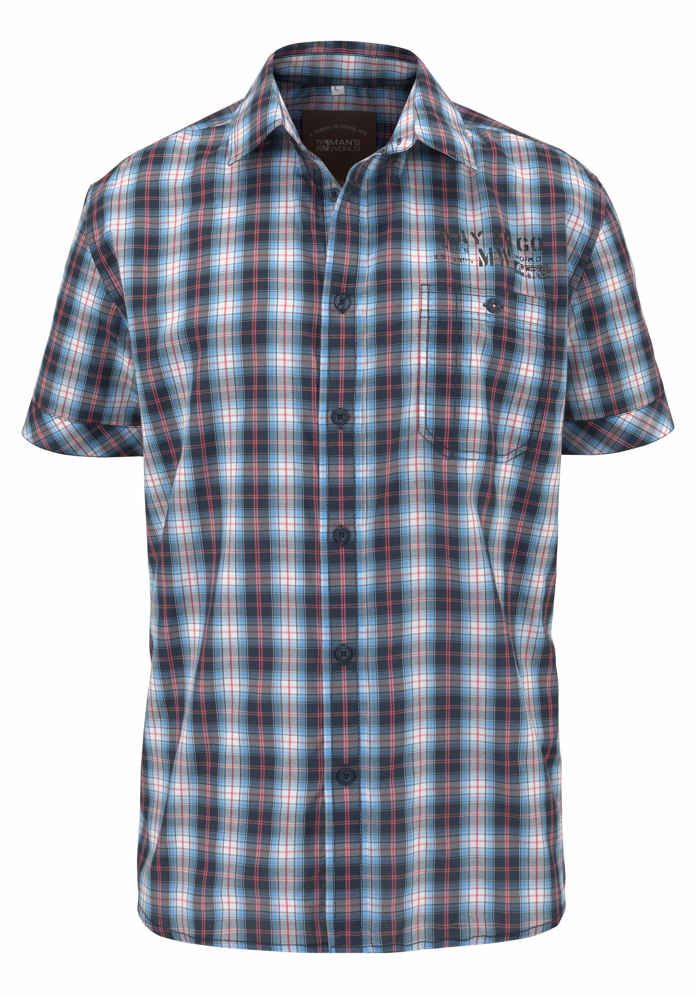 Man's World Kurzarmhemd , mit kleinem Print