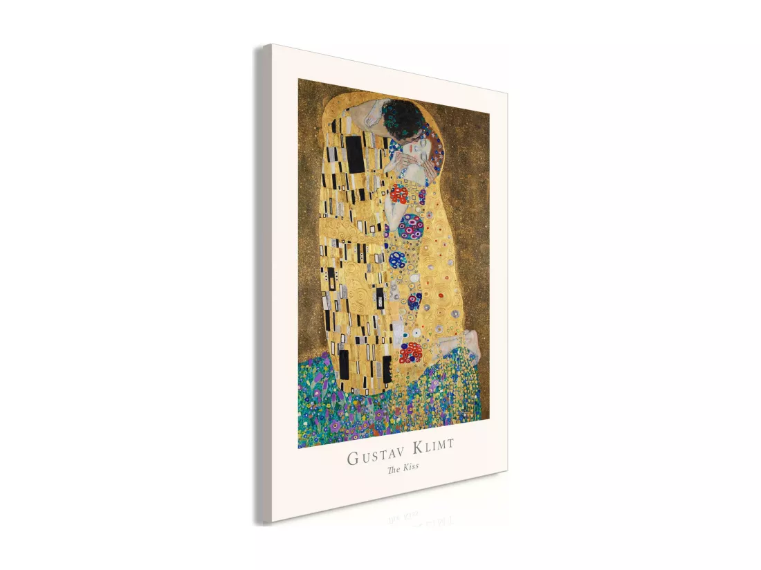 Tableau Gustav Klimt The Kiss Vertical - 60 x 90 cm
