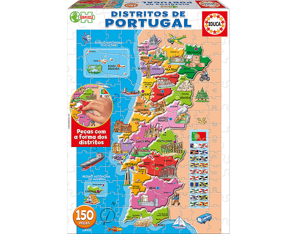 PUZZLE MAPA DE PORTUGAL EDUCA 150 PECAS