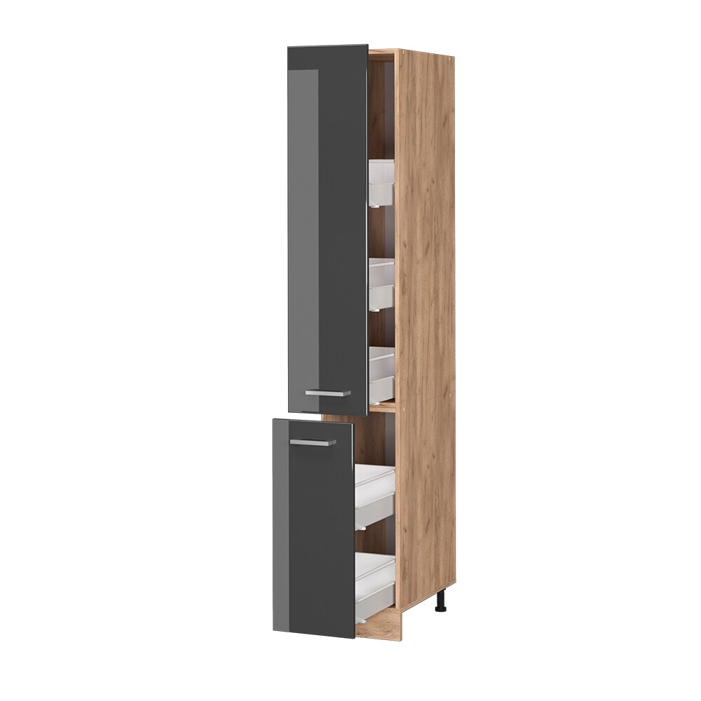 Vicco Apothekerhochschrank Küchenschrank Küchenzeile R-Line 30 cm Eiche Anthrazit